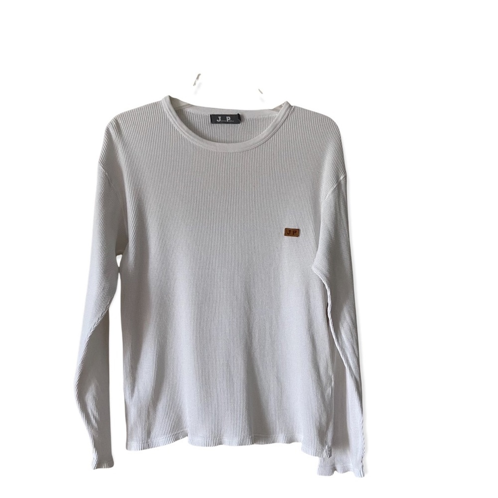 Boys’ White Waffle Long Sleeves Large